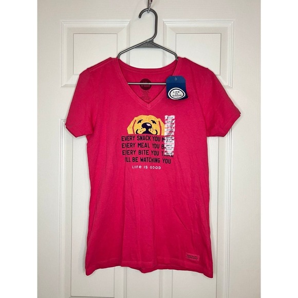 Life Is Good Tops - NWT Small Life is Good Dog V-Neck Golden Retreiver Yellow Lab